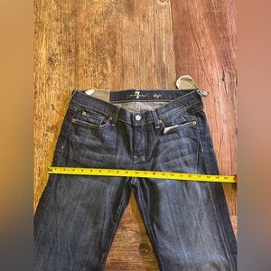 7 For All Mankind Dojo Women's Dark Blue Denim Jeans Size 29 Long Length